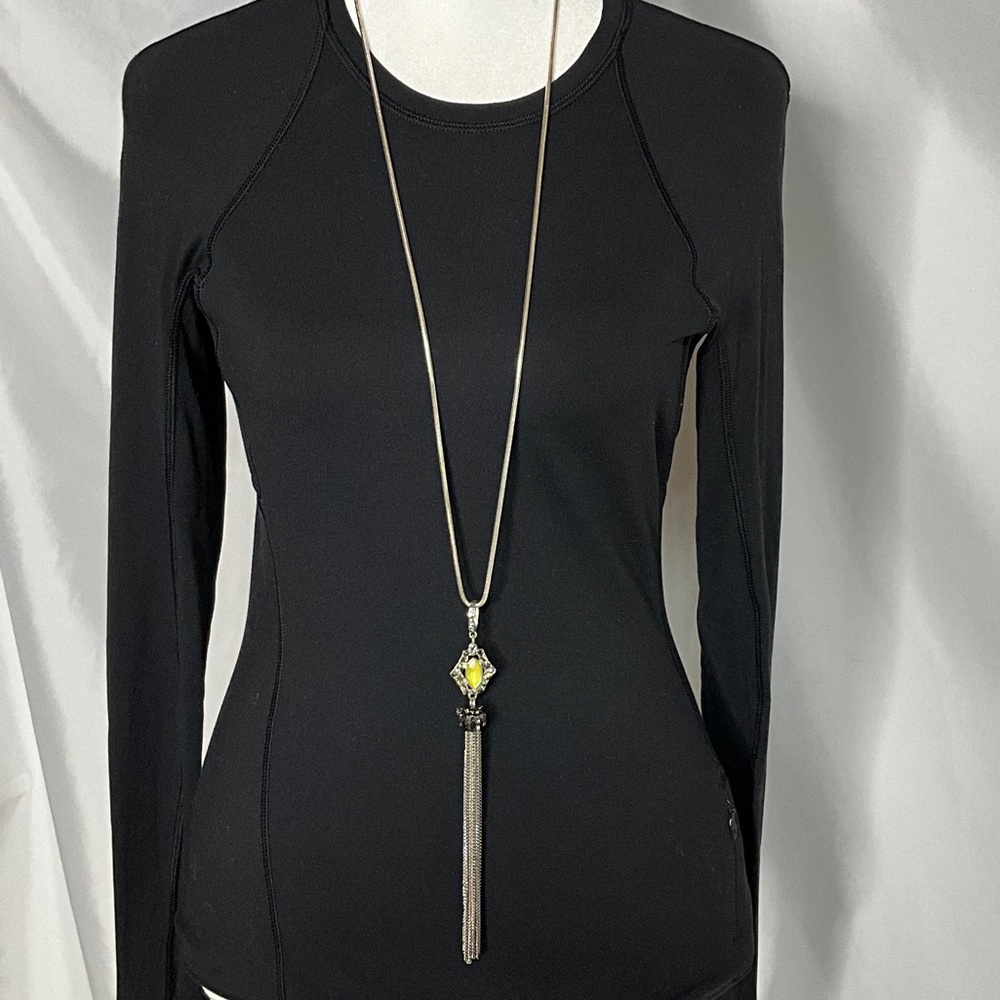 INC International Concepts Silver and Yellow Pendant Necklace